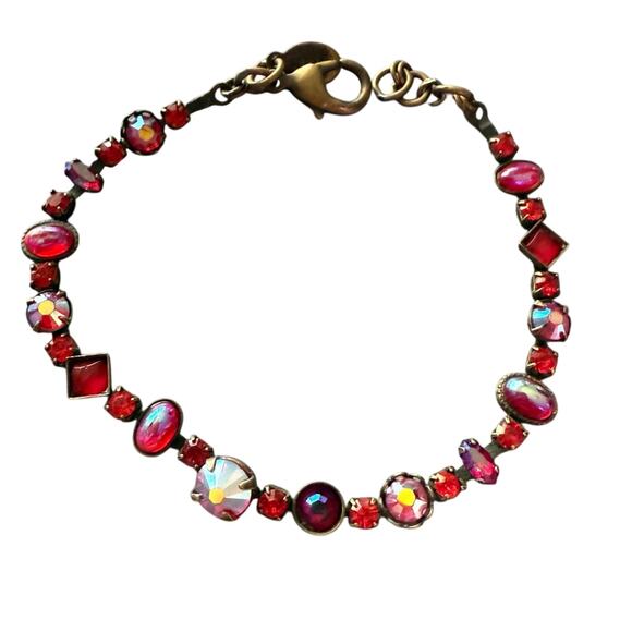 Sorrelli Crystal Brass Tone Bracelet - Picture 1 of 8